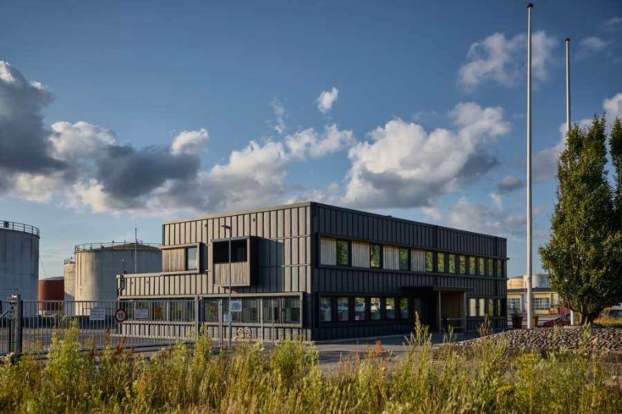 Eine nordjütische Hafengeschichte aus Stahlprofilen und Schiffsankern, Port of Aalborg, Rørdalsvej 27B, 9000 Aalborg, Dänemark